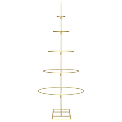 vidaXL Metal Christmas Tree with Stand Gold 125 cm Powder-coated steel