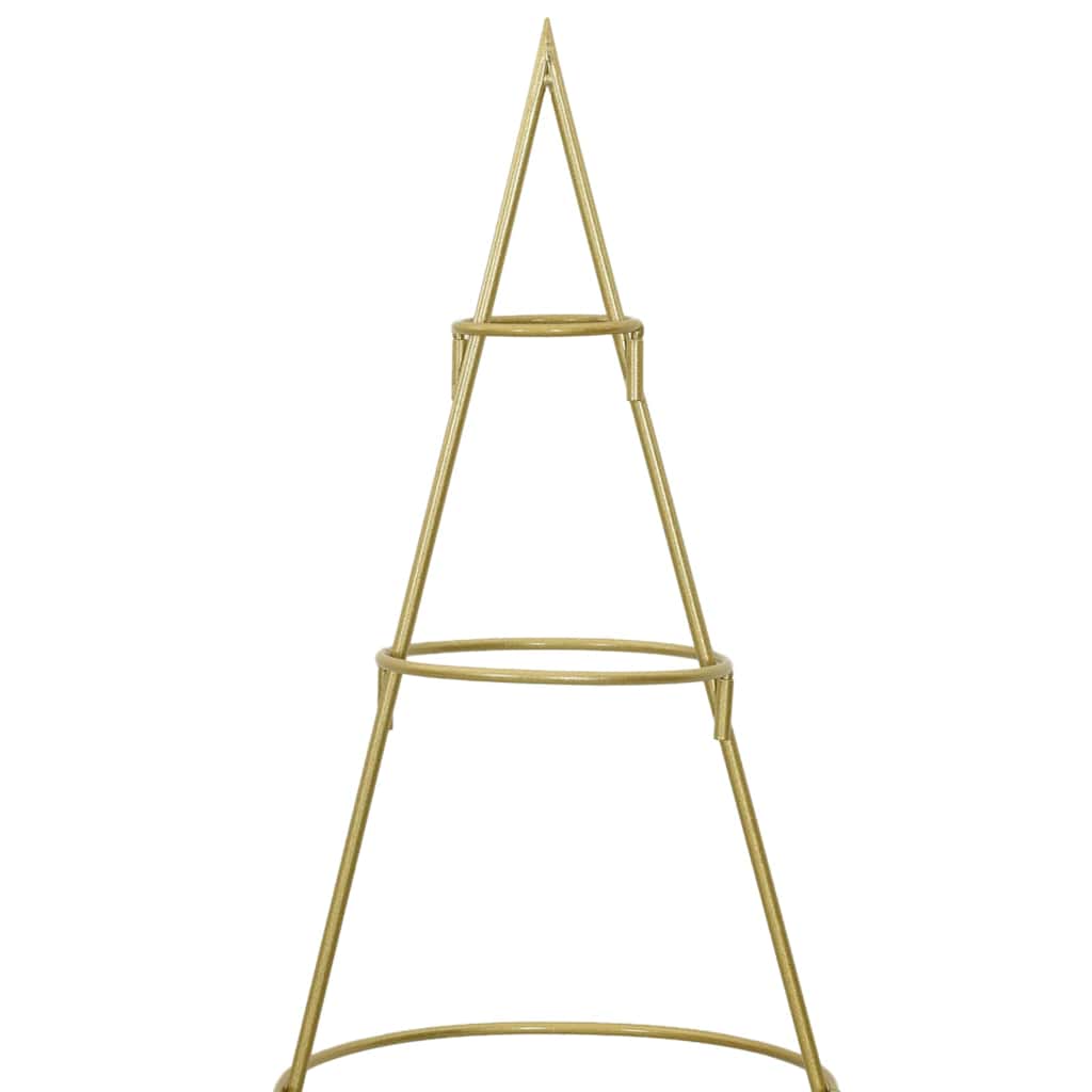 vidaXL Metal Christmas Tree with Stand Gold 148 cm Powder-coated steel
