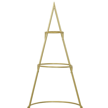 vidaXL Metal Christmas Tree with Stand Gold 148 cm Powder-coated steel