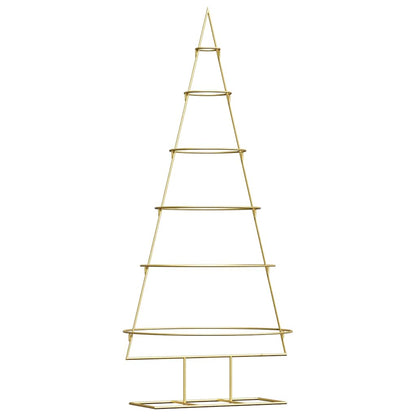 vidaXL Metal Christmas Tree with Stand Gold 148 cm Powder-coated steel