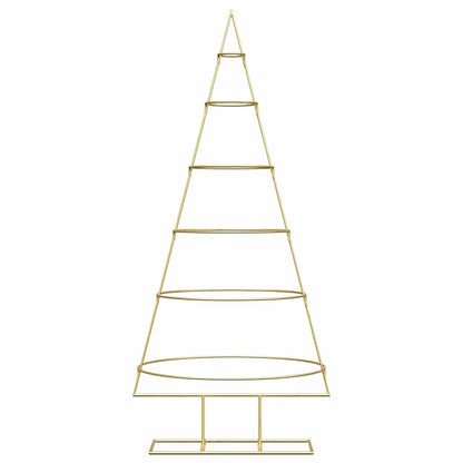 vidaXL Metal Christmas Tree with Stand Gold 148 cm Powder-coated steel