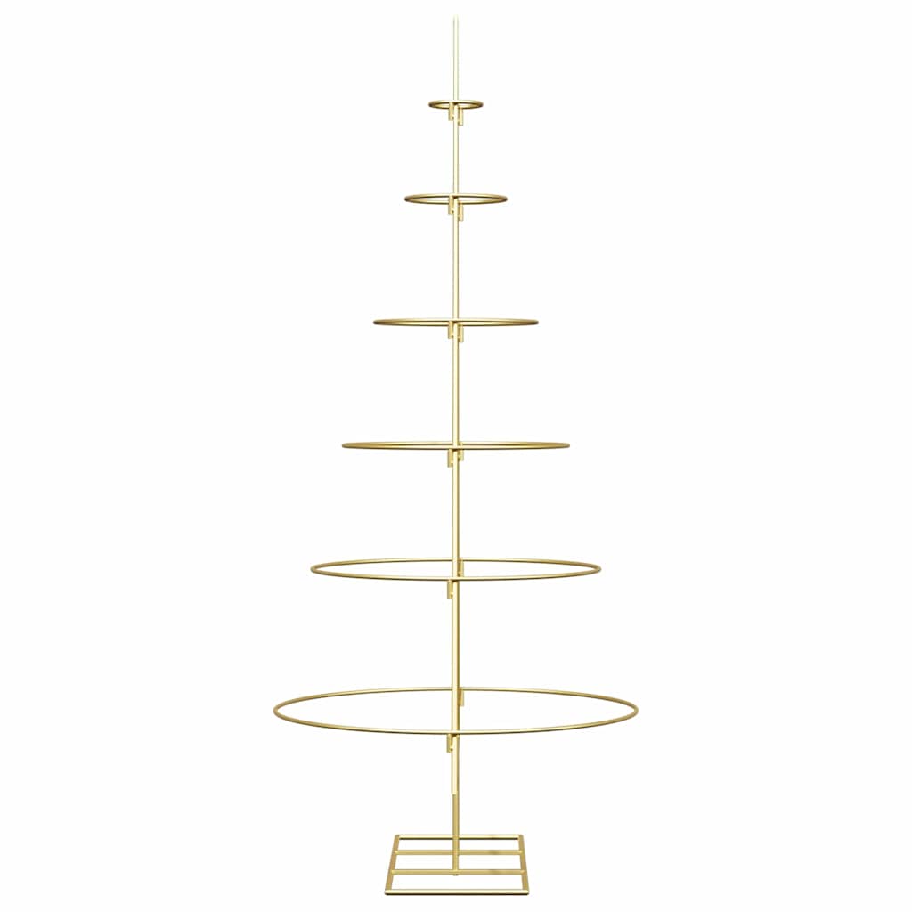 vidaXL Metal Christmas Tree with Stand Gold 148 cm Powder-coated steel