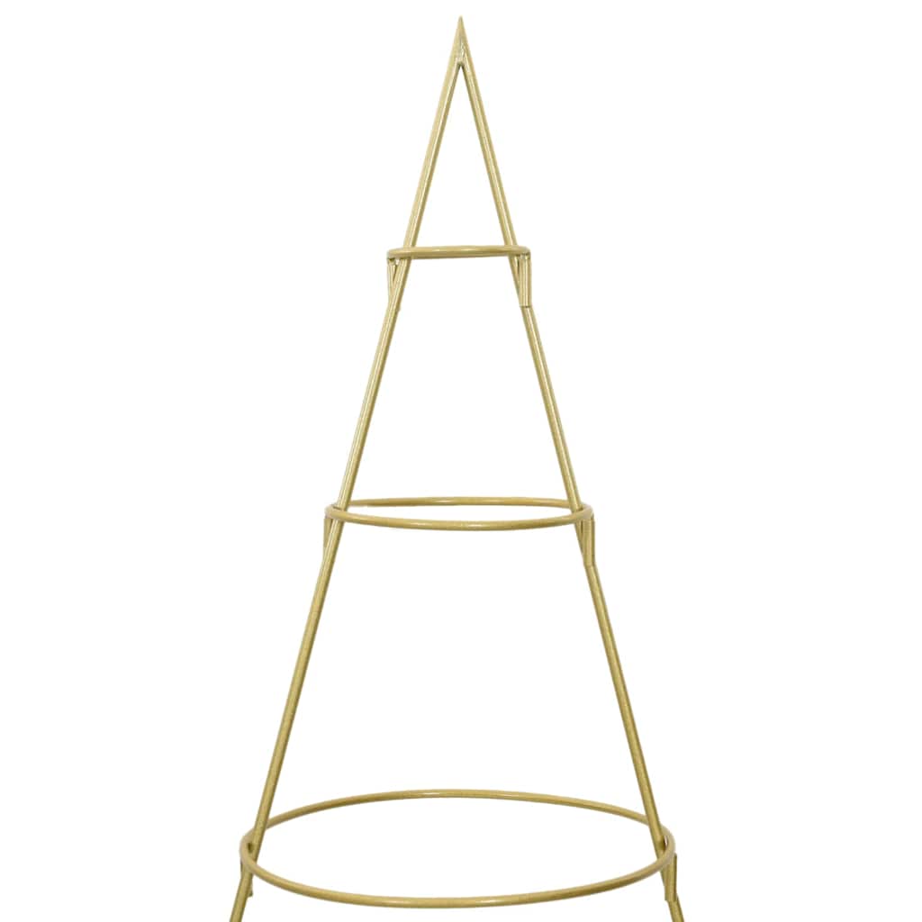 vidaXL Metal Christmas Tree with Stand Gold 180 cm Powder-coated steel