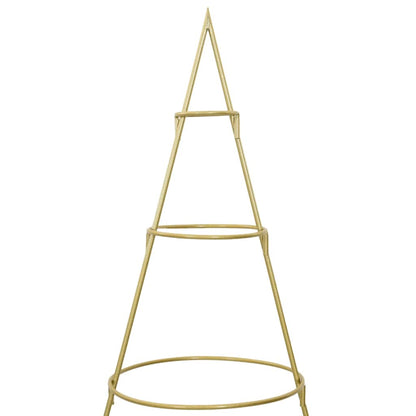vidaXL Metal Christmas Tree with Stand Gold 180 cm Powder-coated steel