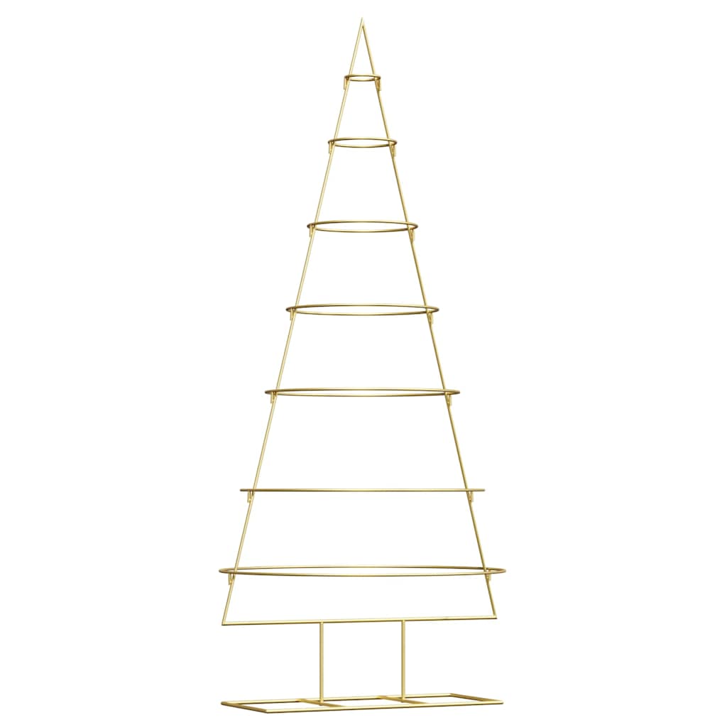 vidaXL Metal Christmas Tree with Stand Gold 180 cm Powder-coated steel