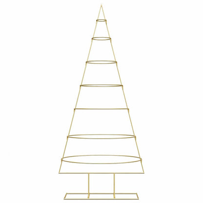 vidaXL Metal Christmas Tree with Stand Gold 180 cm Powder-coated steel