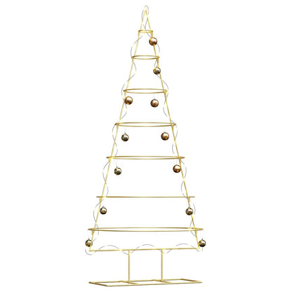 vidaXL Metal Christmas Tree with Stand Gold 180 cm Powder-coated steel