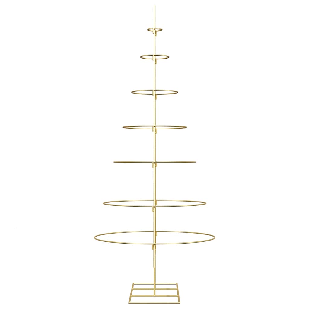 vidaXL Metal Christmas Tree with Stand Gold 180 cm Powder-coated steel