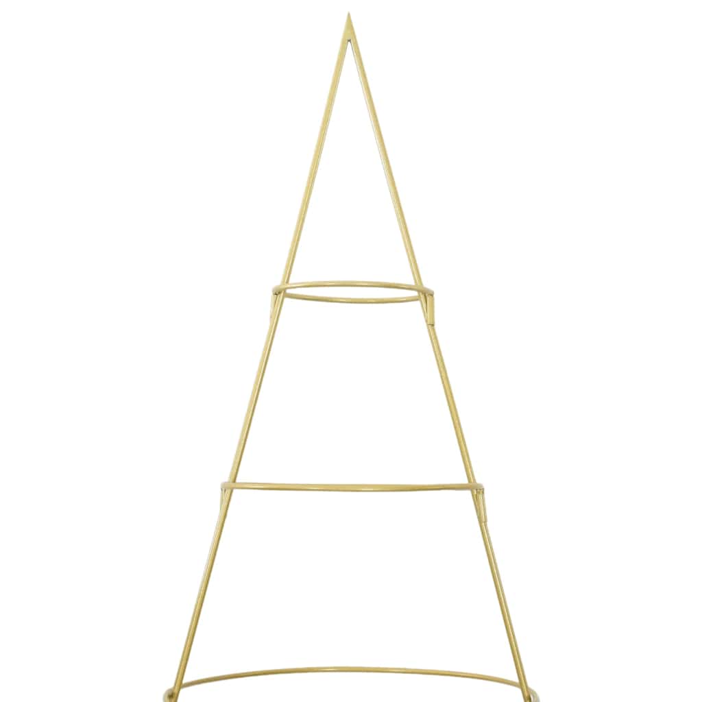 vidaXL Metal Christmas Tree with Stand Gold 209 cm Powder-coated steel