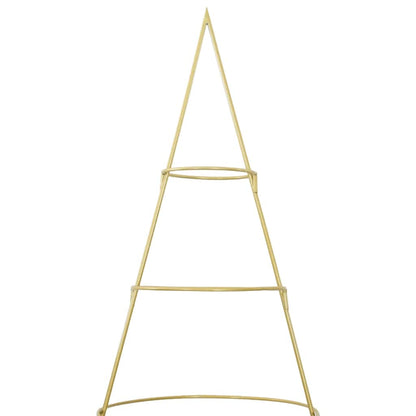 vidaXL Metal Christmas Tree with Stand Gold 209 cm Powder-coated steel