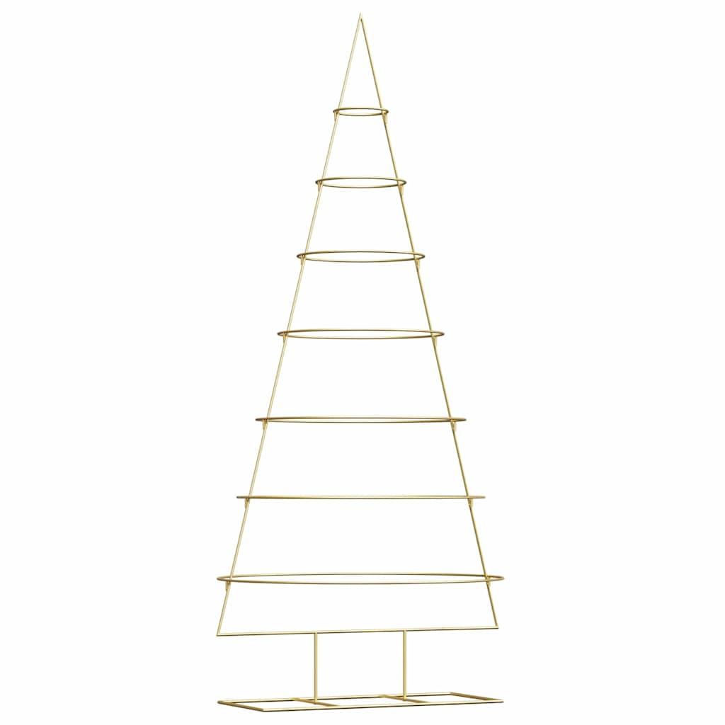 vidaXL Metal Christmas Tree with Stand Gold 209 cm Powder-coated steel