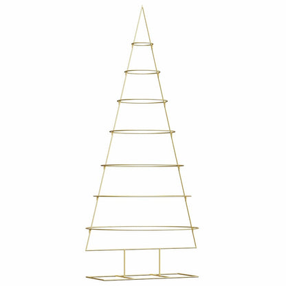 vidaXL Metal Christmas Tree with Stand Gold 209 cm Powder-coated steel