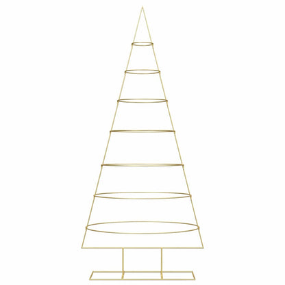 vidaXL Metal Christmas Tree with Stand Gold 209 cm Powder-coated steel