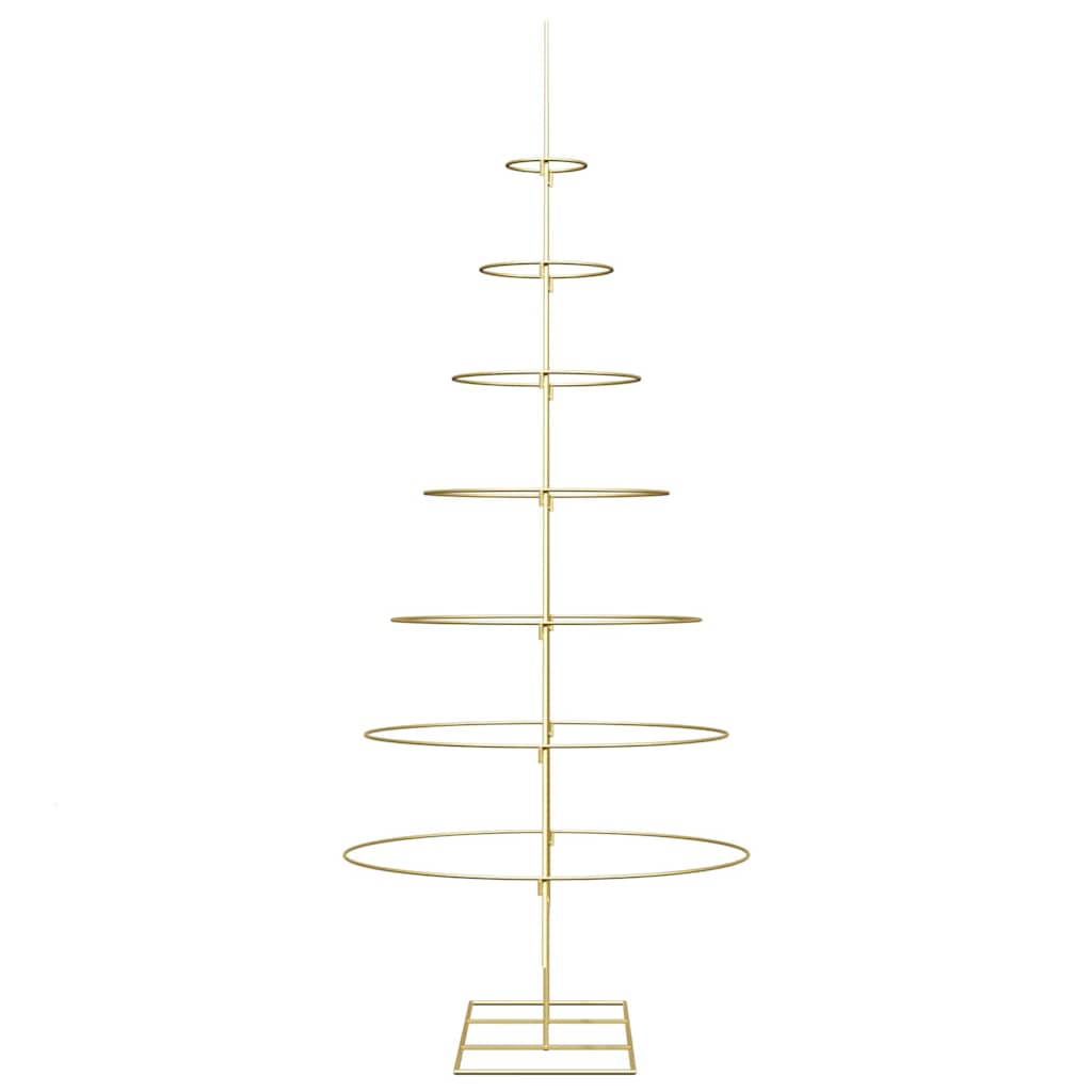 vidaXL Metal Christmas Tree with Stand Gold 209 cm Powder-coated steel