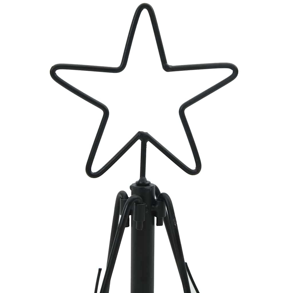 vidaXL Christmas Cone Tree with Stand Black 60 cm Steel