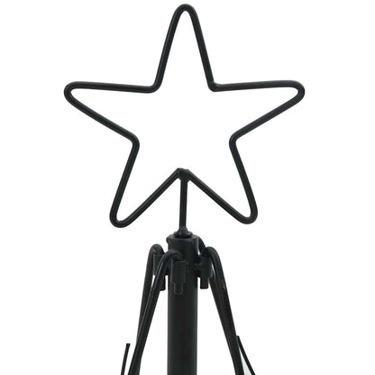 vidaXL Christmas Cone Tree with Stand Black 60 cm Steel