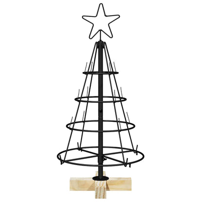 vidaXL Christmas Cone Tree with Stand Black 60 cm Steel