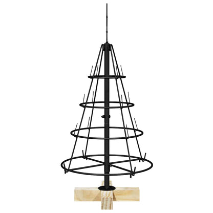 vidaXL Christmas Cone Tree with Stand Black 60 cm Steel