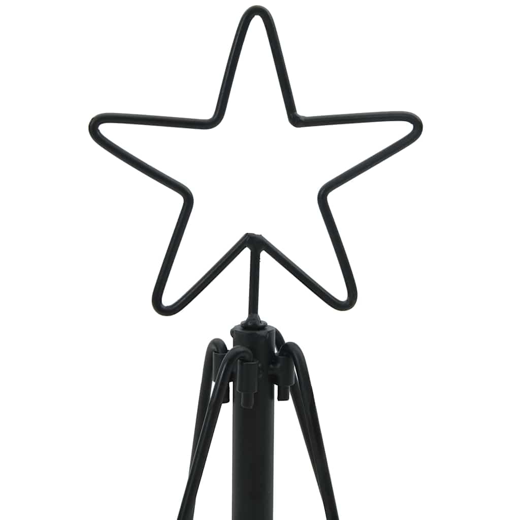 vidaXL Christmas Cone Tree with Stand Black 90 cm Steel