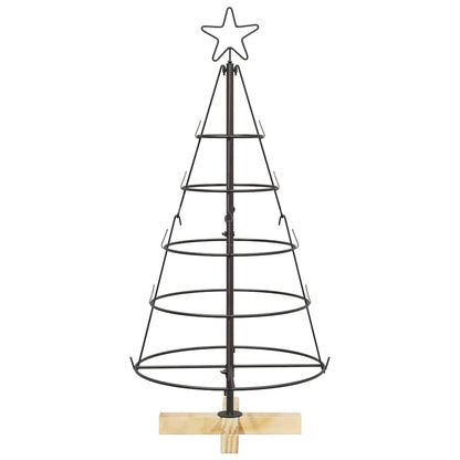 vidaXL Christmas Cone Tree with Stand Black 90 cm Steel