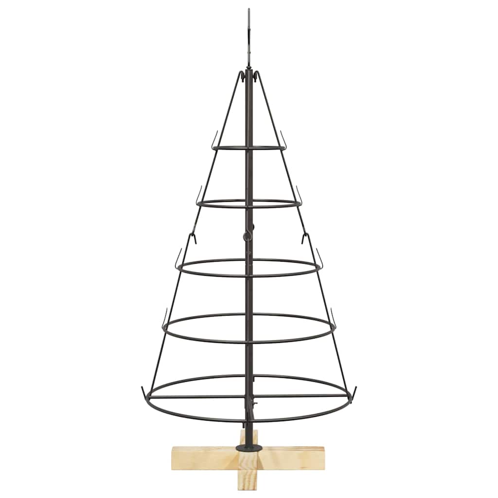 vidaXL Christmas Cone Tree with Stand Black 90 cm Steel