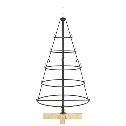vidaXL Christmas Cone Tree with Stand Black 90 cm Steel