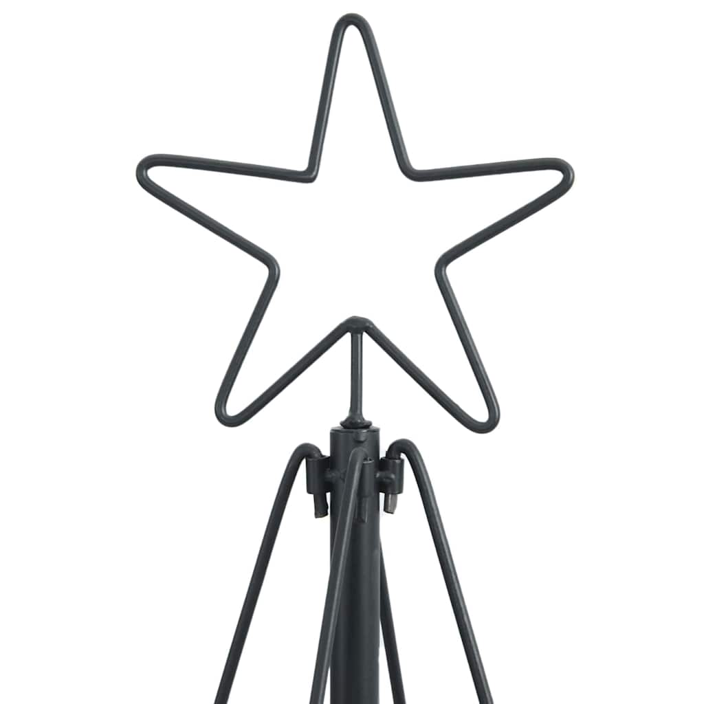 vidaXL Christmas Cone Tree with Stand Black 154 cm Steel