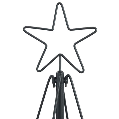 vidaXL Christmas Cone Tree with Stand Black 154 cm Steel