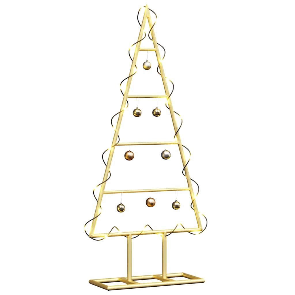 vidaXL Metal Christmas Tree Gold 60 cm Powder-coated steel
