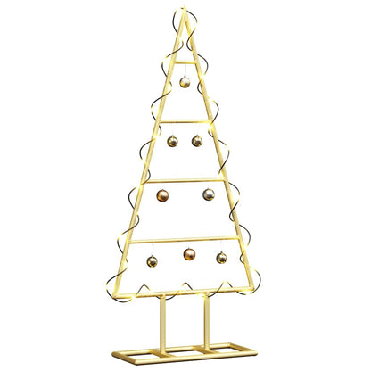 vidaXL Metal Christmas Tree Gold 60 cm Powder-coated steel