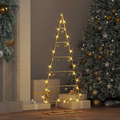 vidaXL Metal Christmas Tree Gold 90 cm Powder-coated steel