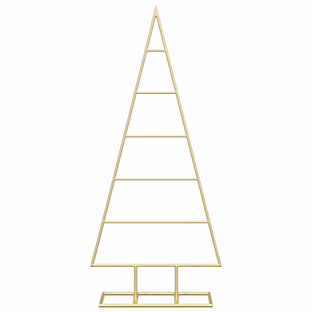 vidaXL Metal Christmas Tree Gold 90 cm Powder-coated steel