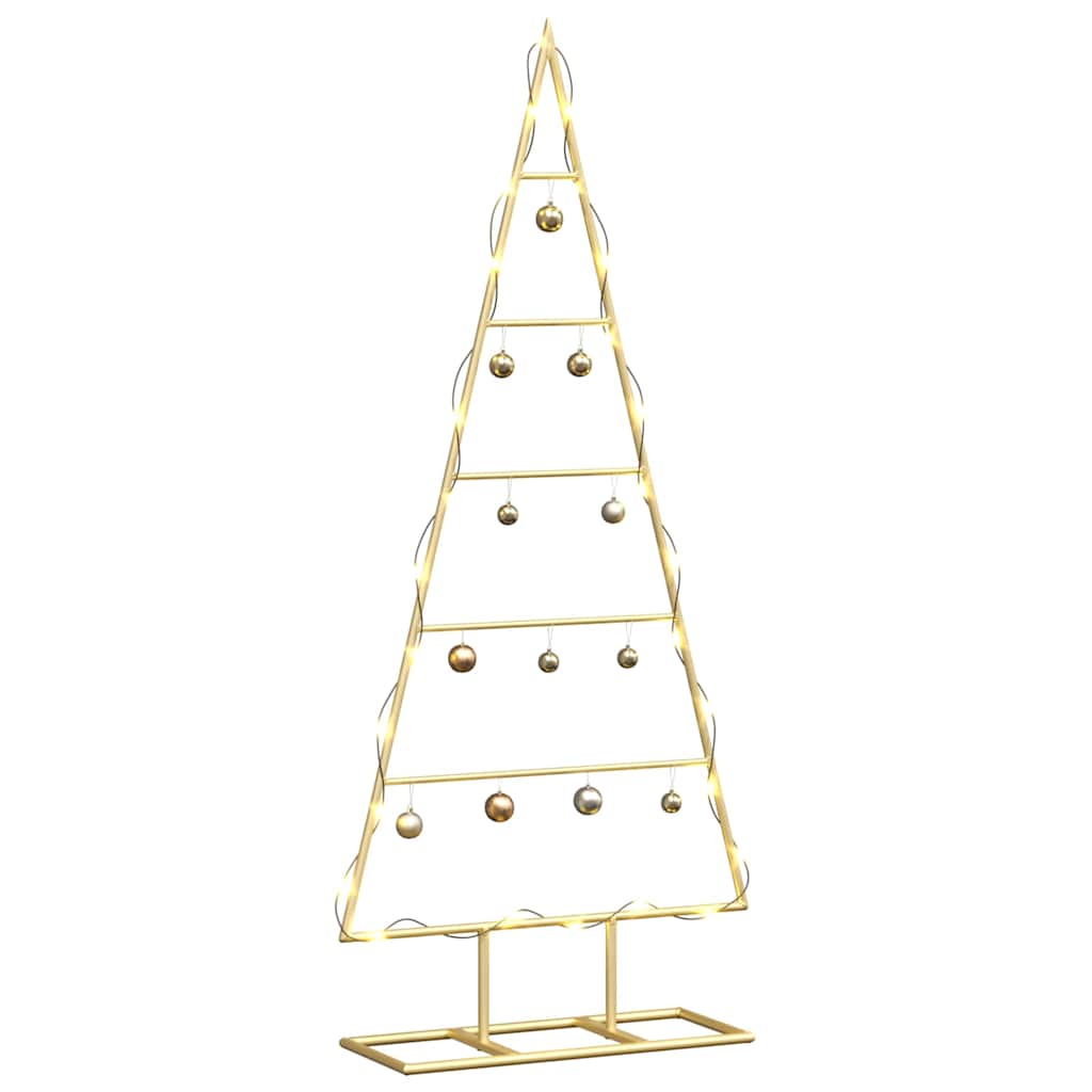 vidaXL Metal Christmas Tree Gold 90 cm Powder-coated steel