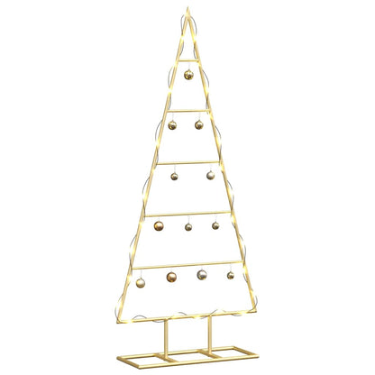 vidaXL Metal Christmas Tree Gold 90 cm Powder-coated steel