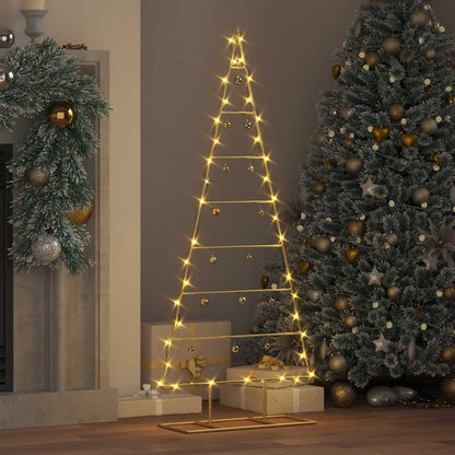 vidaXL Metal Christmas Tree Gold 125 cm Powder-coated steel