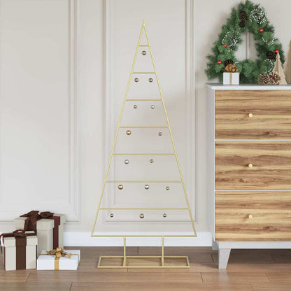 vidaXL Metal Christmas Tree Gold 125 cm Powder-coated steel