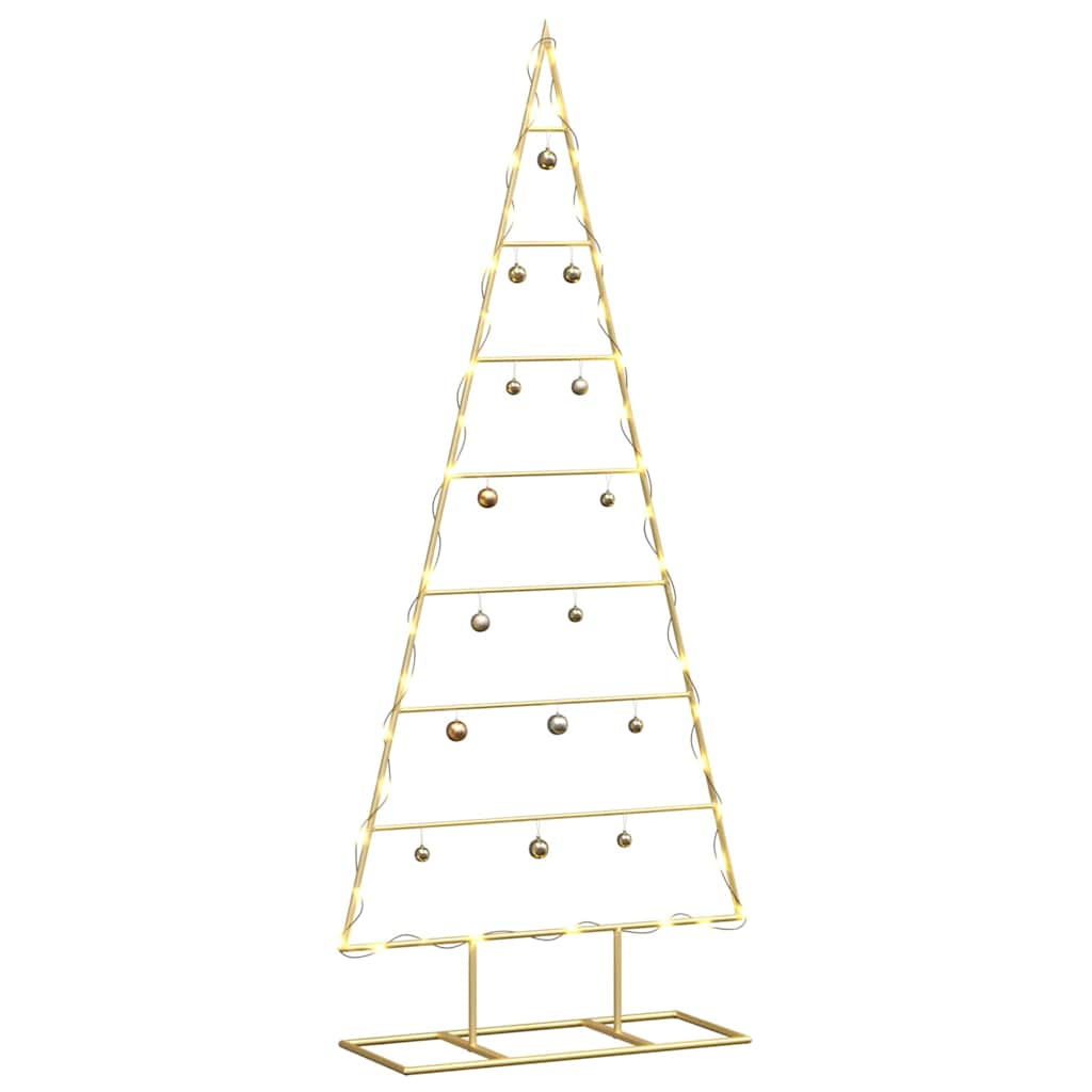 vidaXL Metal Christmas Tree Gold 125 cm Powder-coated steel