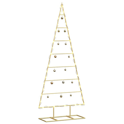 vidaXL Metal Christmas Tree Gold 125 cm Powder-coated steel