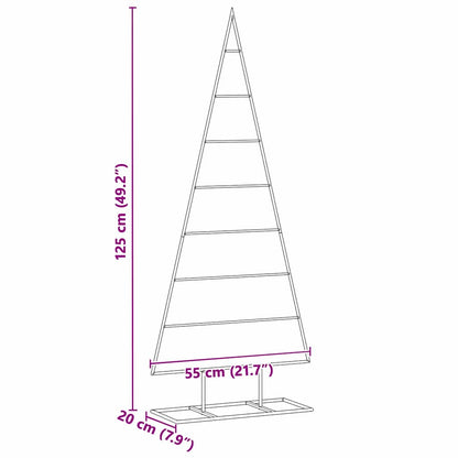 vidaXL Metal Christmas Tree Gold 125 cm Powder-coated steel
