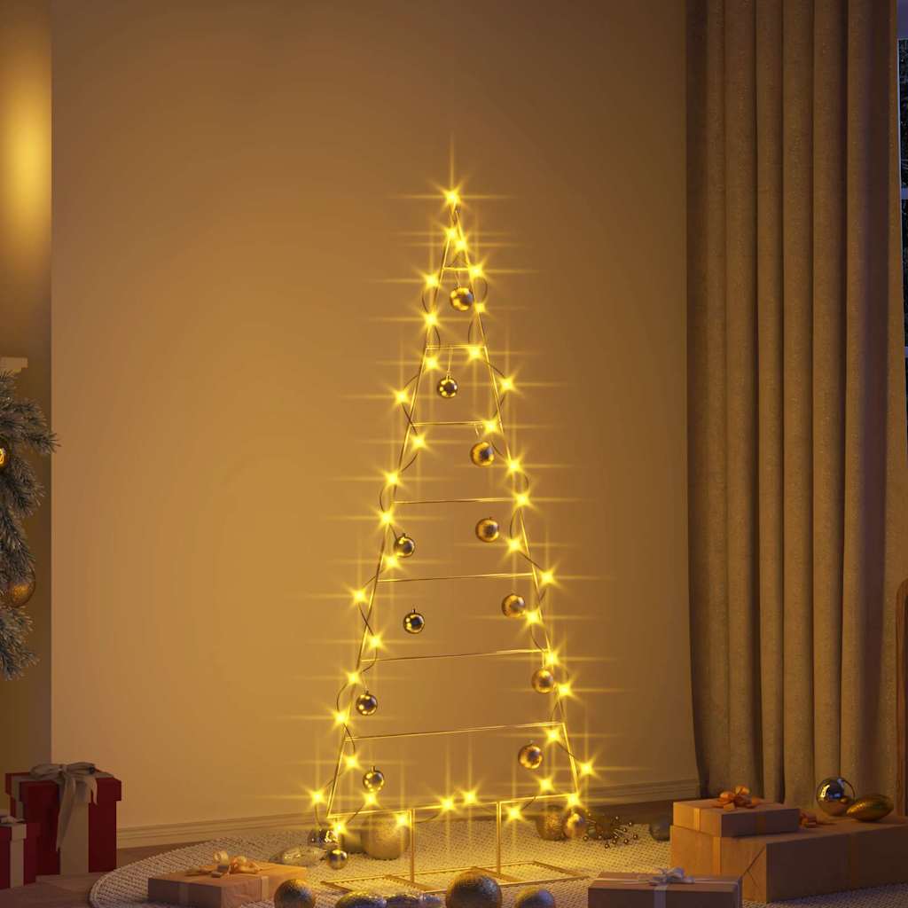 vidaXL Metal Christmas Tree Gold 150 cm Powder-coated steel