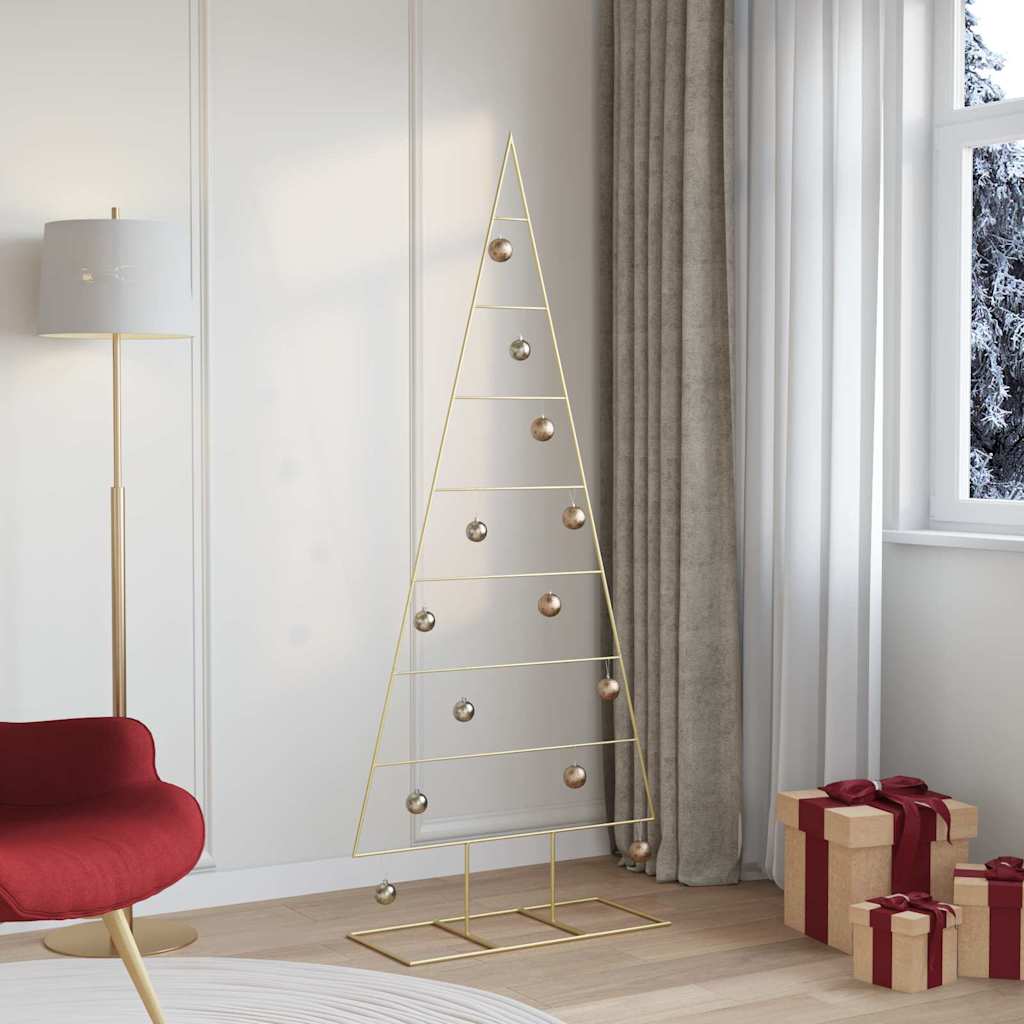 vidaXL Metal Christmas Tree Gold 181 cm Powder-coated steel
