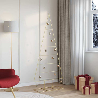 vidaXL Metal Christmas Tree Gold 181 cm Powder-coated steel