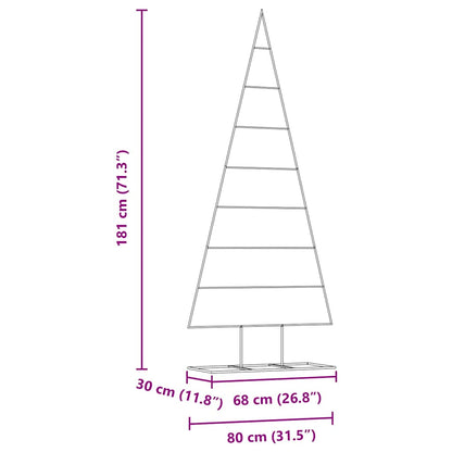 vidaXL Metal Christmas Tree Gold 181 cm Powder-coated steel