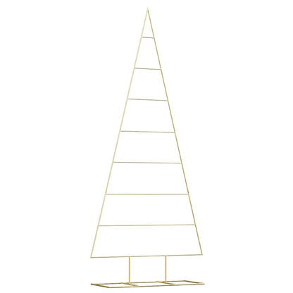 vidaXL Metal Christmas Tree Gold 211 cm Powder-coated steel