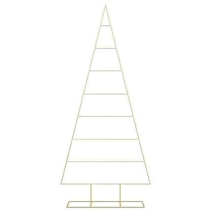 vidaXL Metal Christmas Tree Gold 211 cm Powder-coated steel