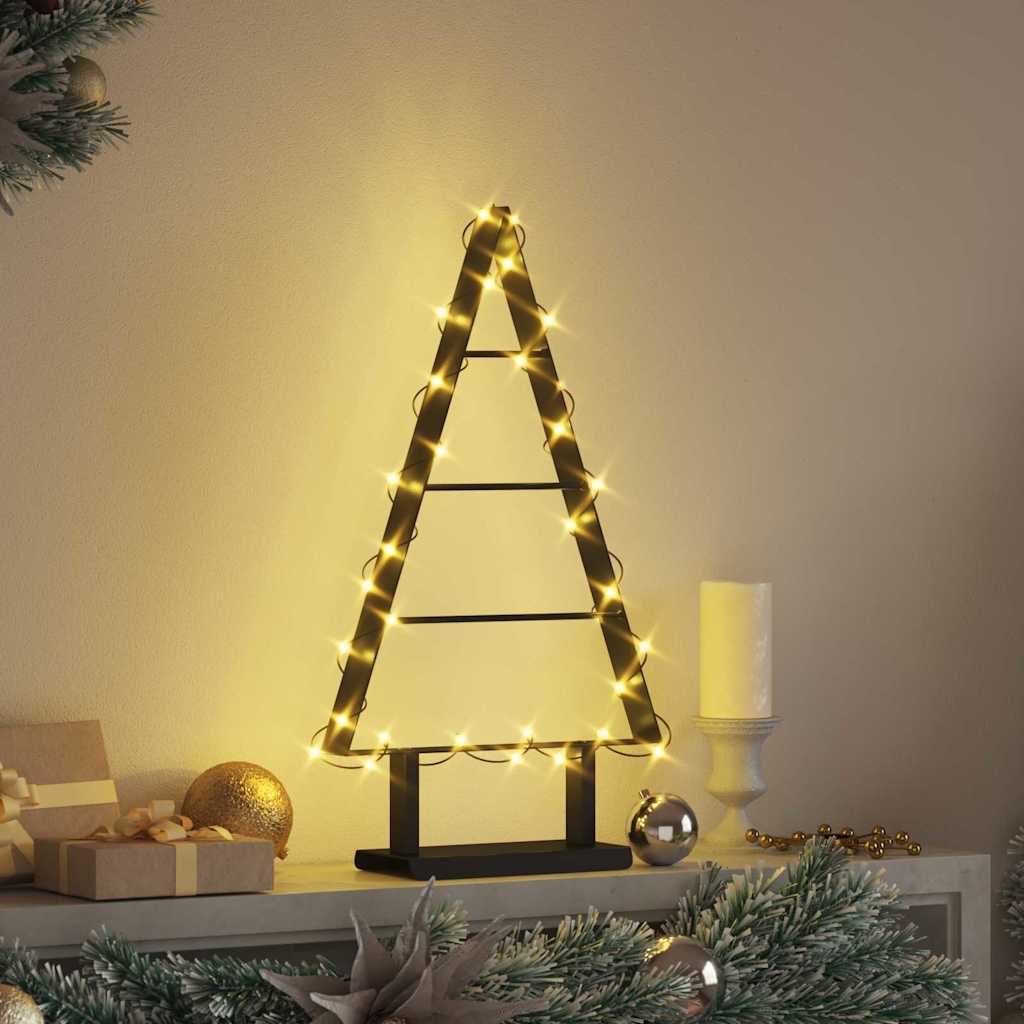 vidaXL Metal Christmas Tree Black 60 cm Steel