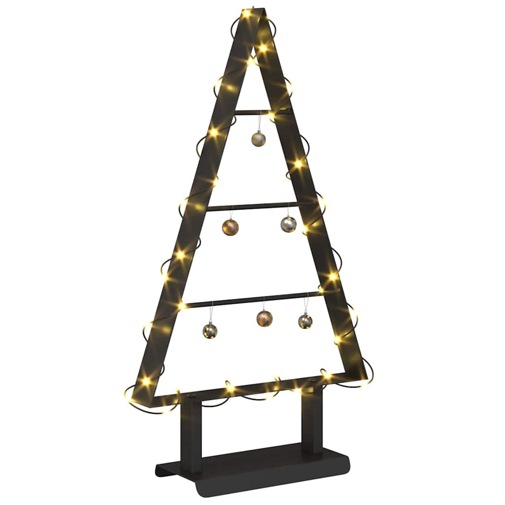 vidaXL Metal Christmas Tree Black 60 cm Steel