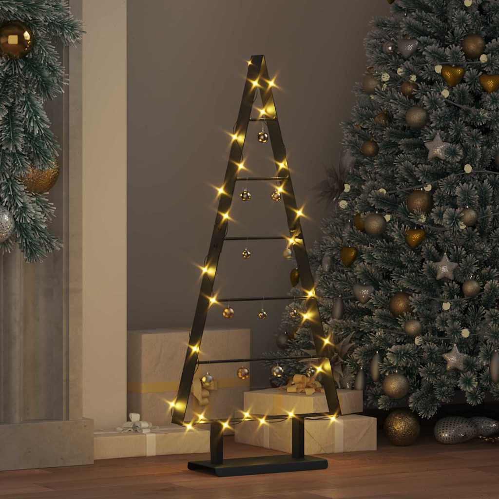 vidaXL Metal Christmas Tree Black 90 cm Steel