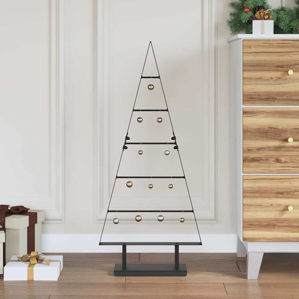 vidaXL Metal Christmas Tree Black 90 cm Steel