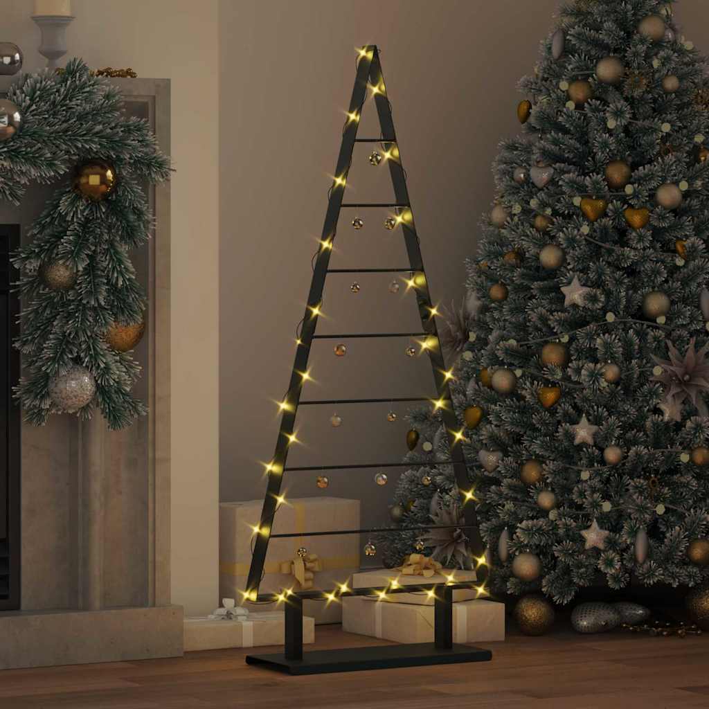 vidaXL Metal Christmas Tree Black 125.5 cm Steel